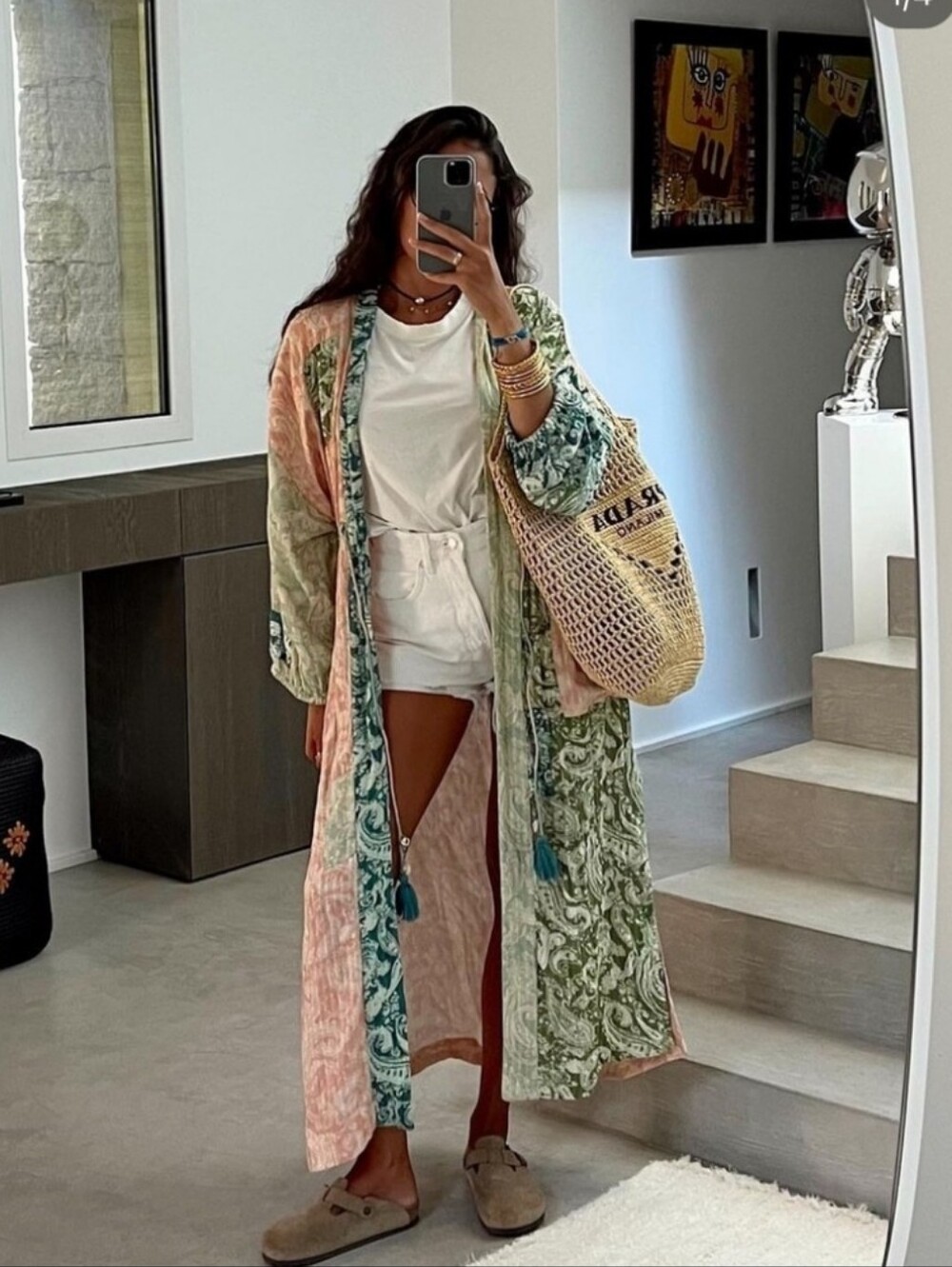 ZARA PRINTED KIMONO LONG SIZE XS - Picture 6 of 13